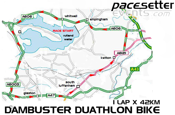 Dambuster Duathlon Bike Route